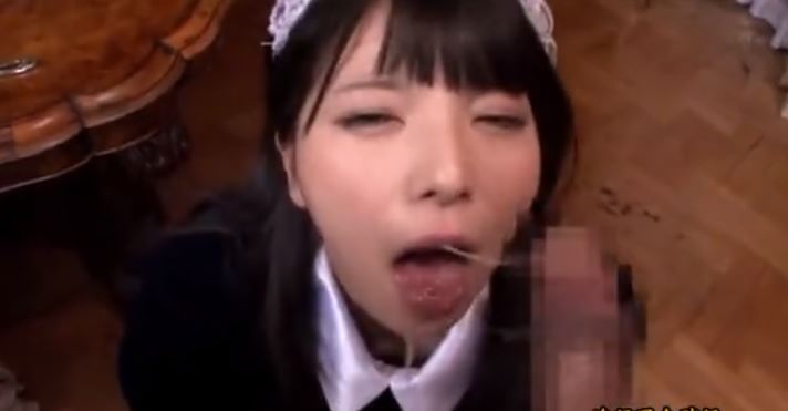 「私にの汚い口でイって下さい♥」飼いならしたメイドの頭をガッチリつかんでイったった！